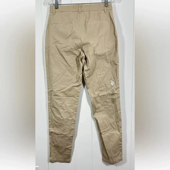 NWT H&M LOGG Label of Graded Goods Beige Khaki Pants Slim Fit Size 6 - Picture 3 of 9